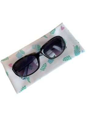 Thre3 Men's or Women's Black & Teal Sunglasses & Pouch